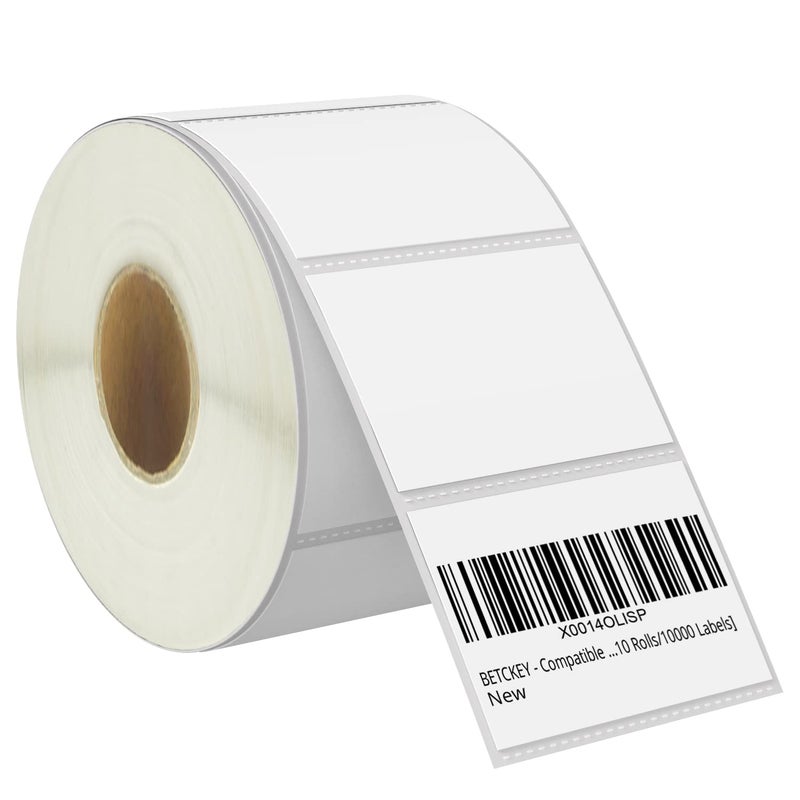 BETCKEY - 3" x 2" (76 mm x 51 mm) Multipurpose & Shipping Labels Compatible with Zebra & Rollo Label Printer,Premium Adhesive & Perforated [1 Rolls, 750 Labels] - Image 1